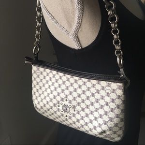 Leather/coated canvas designer handbag/Clutch Bag